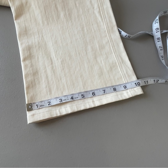 Jenni Kayne High Rise Wide Leg Jeans In Natural Sz 2 NWT Neutral Minimalist Crop - Picture 10 of 14